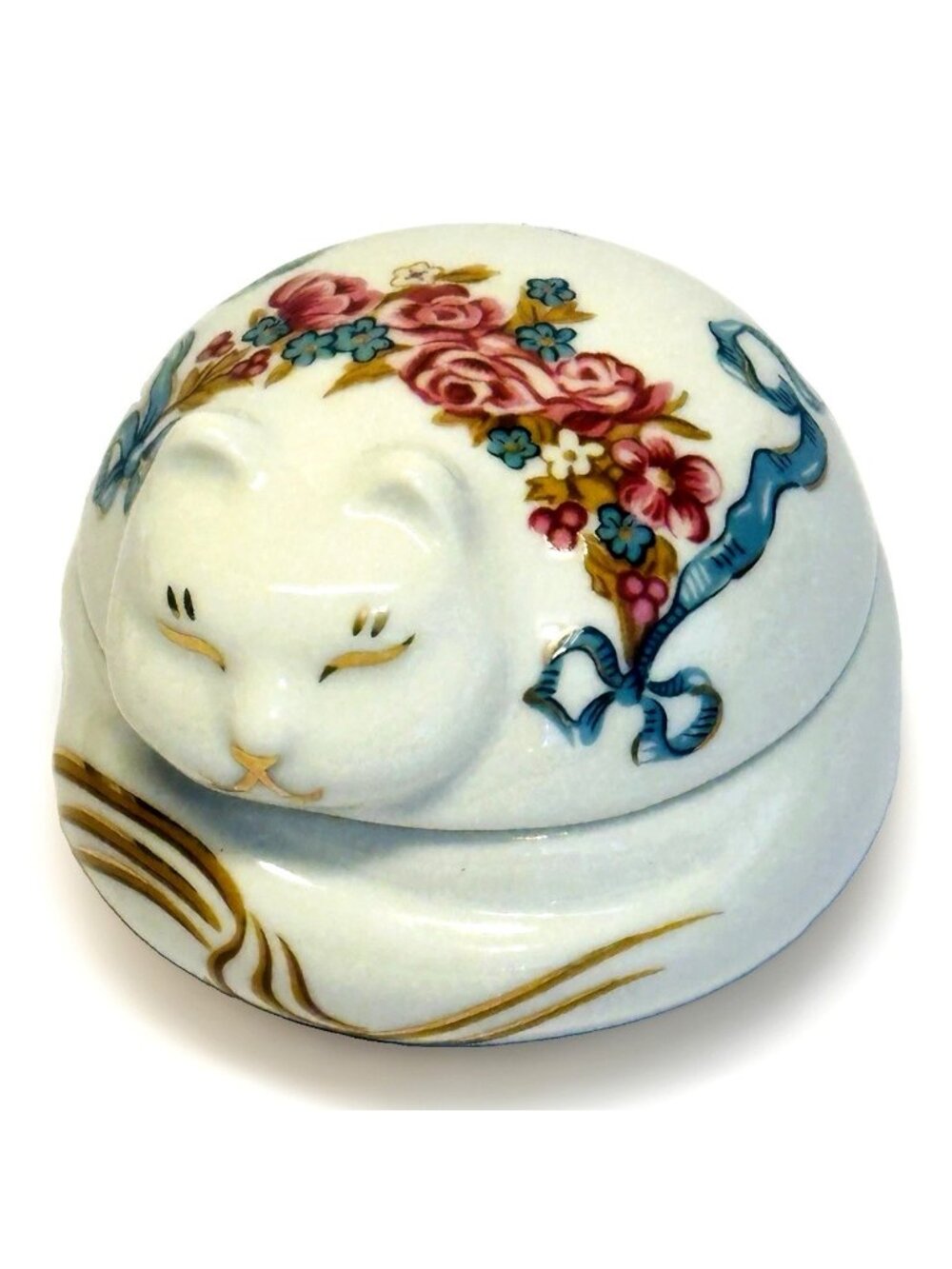 Elizabeth Arden VTG Exclusive UNUSED Cat Candle Trinket Porcelain Container